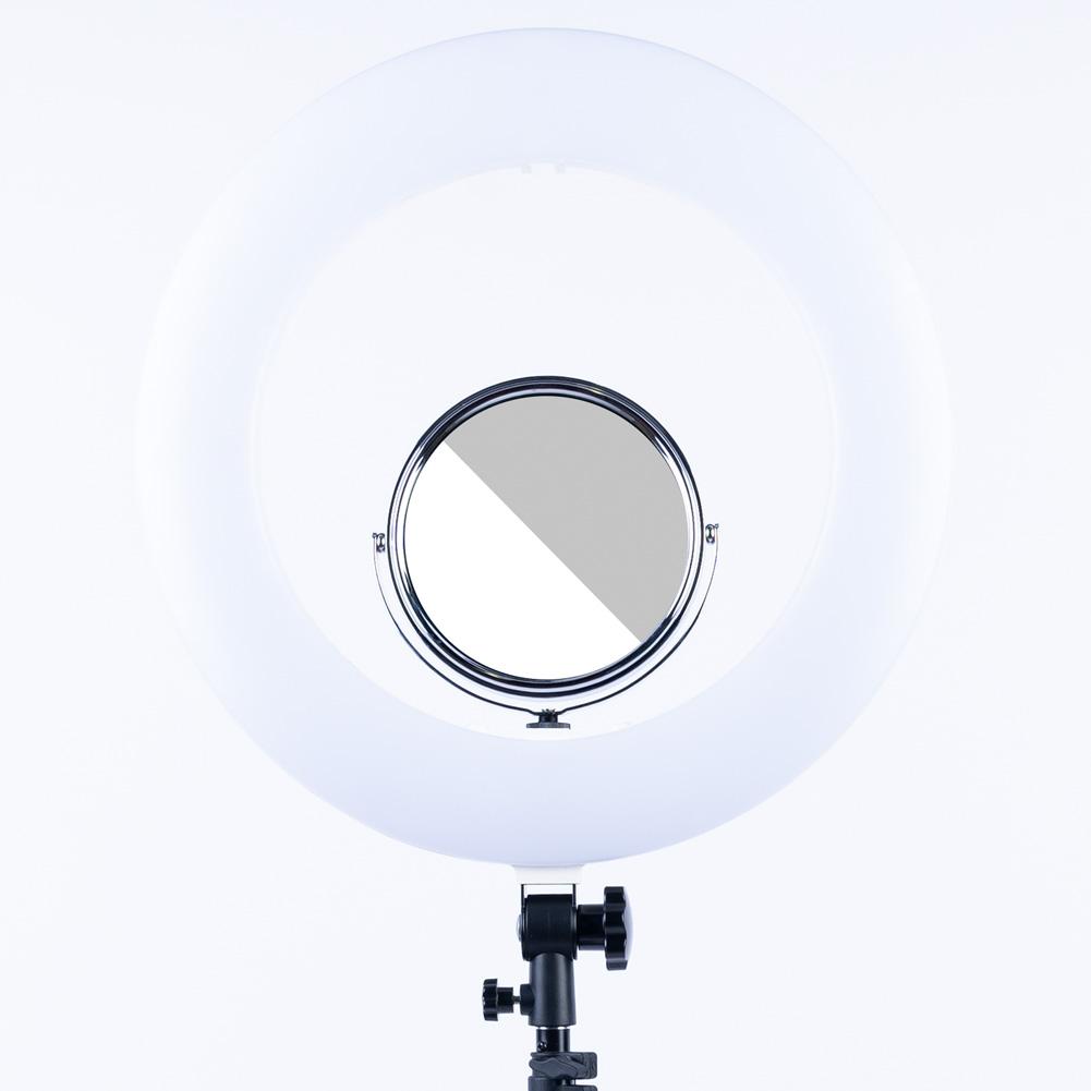 White 18" LED Ring Light & Remote - Gold Luxe III