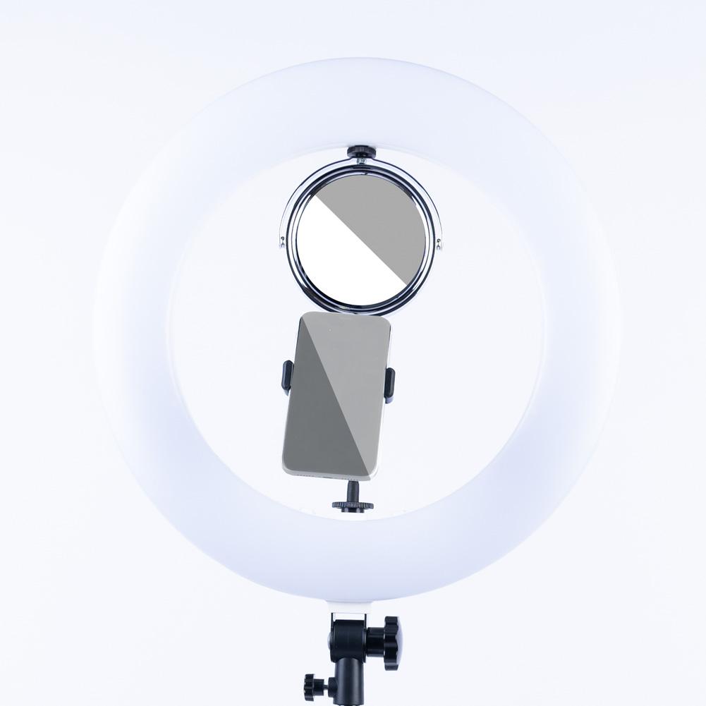 White 18" LED Ring Light & Remote - Gold Luxe III