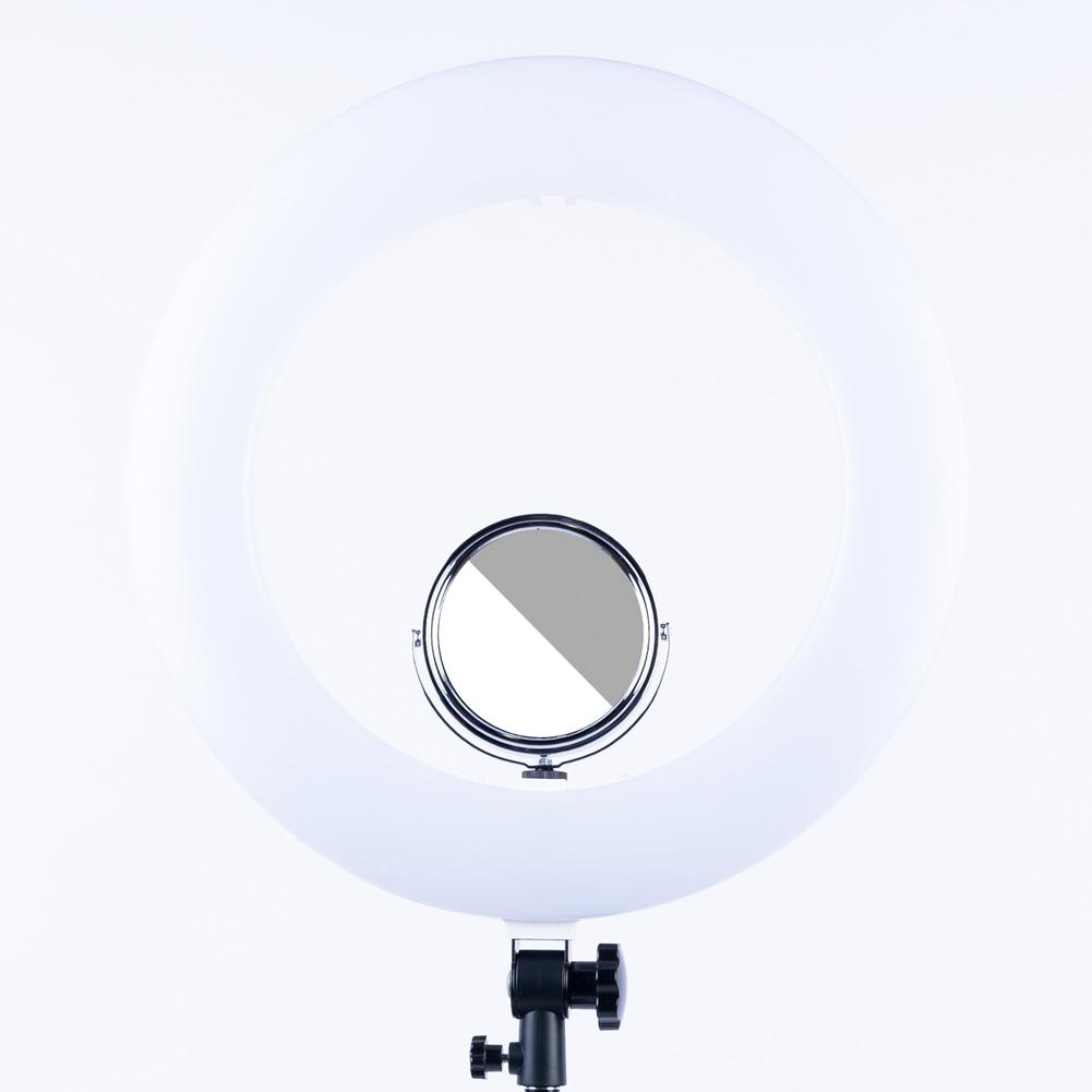White 18" LED Ring Light & Remote - Gold Luxe III
