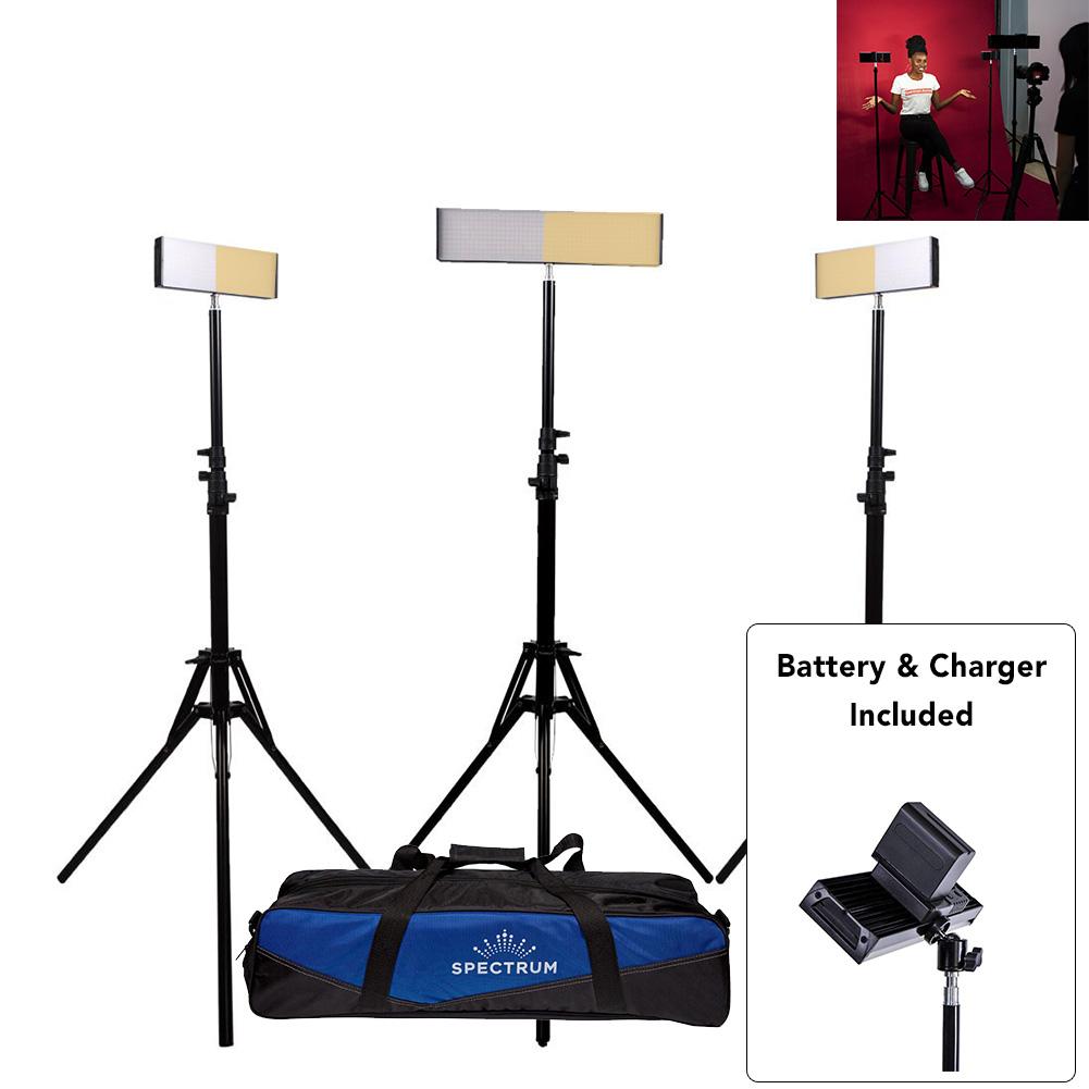 LED Product Photography Youtube Video Lighting Home Studio Kit - 'TRIO' Crystal Luxe