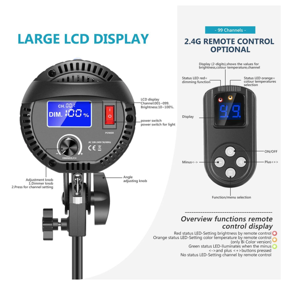 Tolifo MT-60S Continuous 5600K 60W COB Led Light