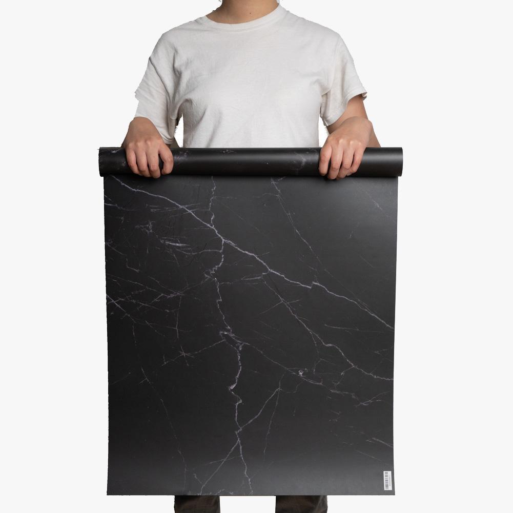 Flat Lay Instagram Backdrop - 'Toorak' Black Marble (56cm x 87cm)