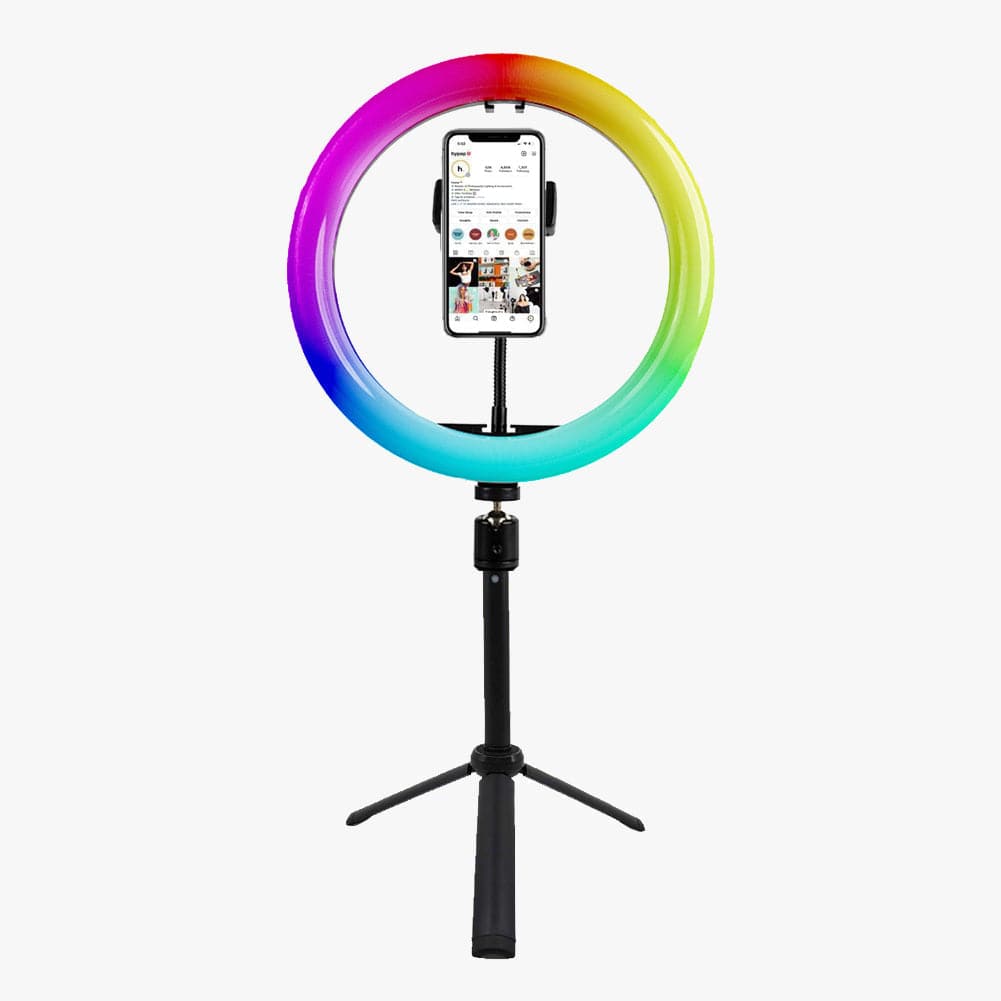 'Double Rainbow' Youtube Gaming Content Creator Dual RGB Unicorn Ring Light Kit