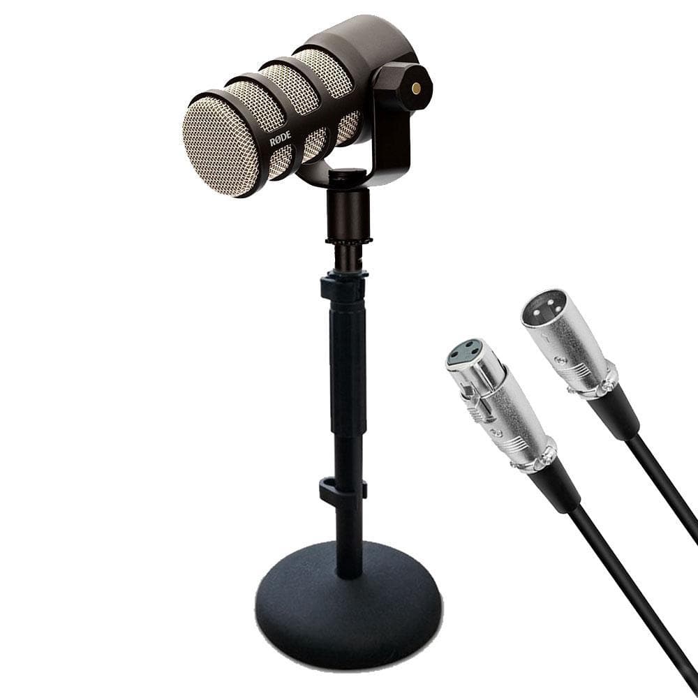 RODE PodMic 1-Person Podcasting Microphone Kit with Desktop Stand and XLR  Cable (Red, Special 50th Anniversary Edition)
