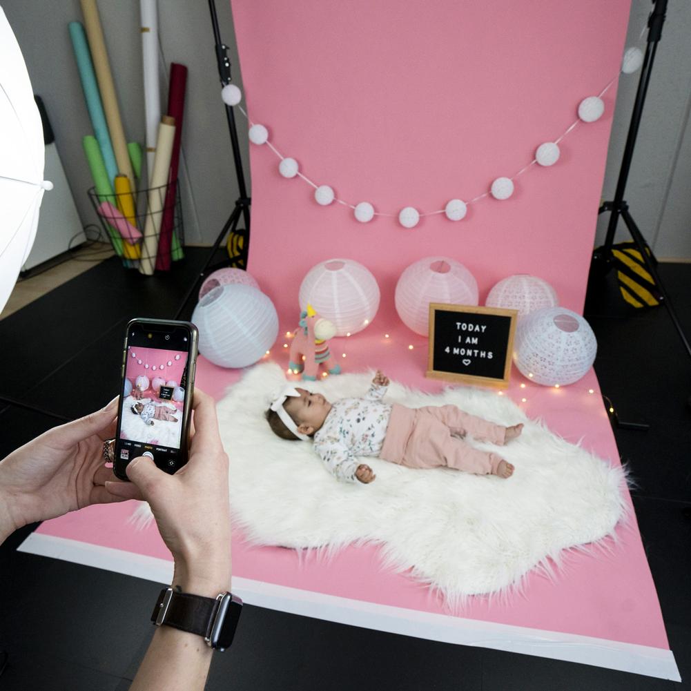 Baby Pink Paper Roll Photography Studio Backdrop Half Length (1.36 x 10M)