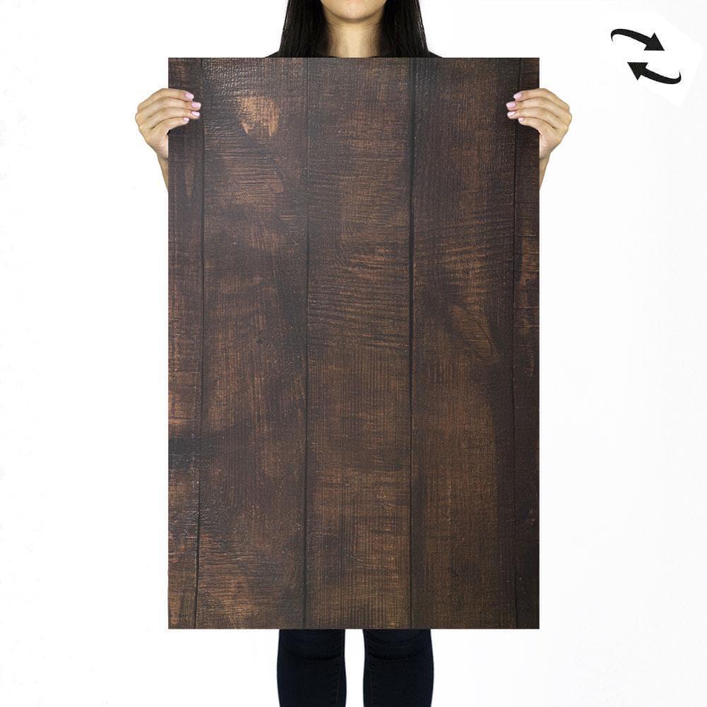 Flat Lay Instagram Backdrop - 'Chippendale' Brown Wooden (56cm x 87cm)