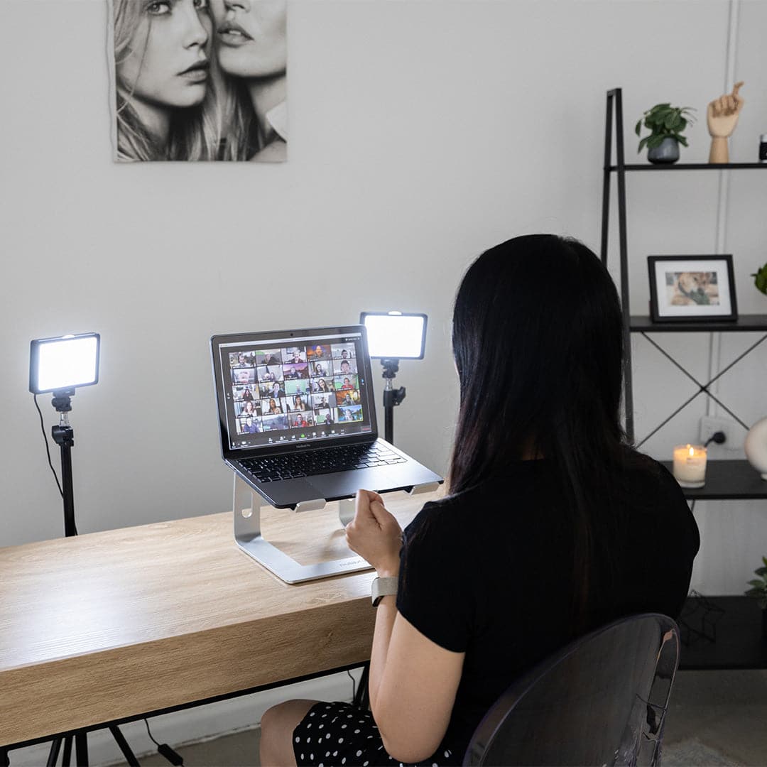 5.5" LED Photography Video Youtube Zoom Lighting Kit with Floor Stands - Crystal Air