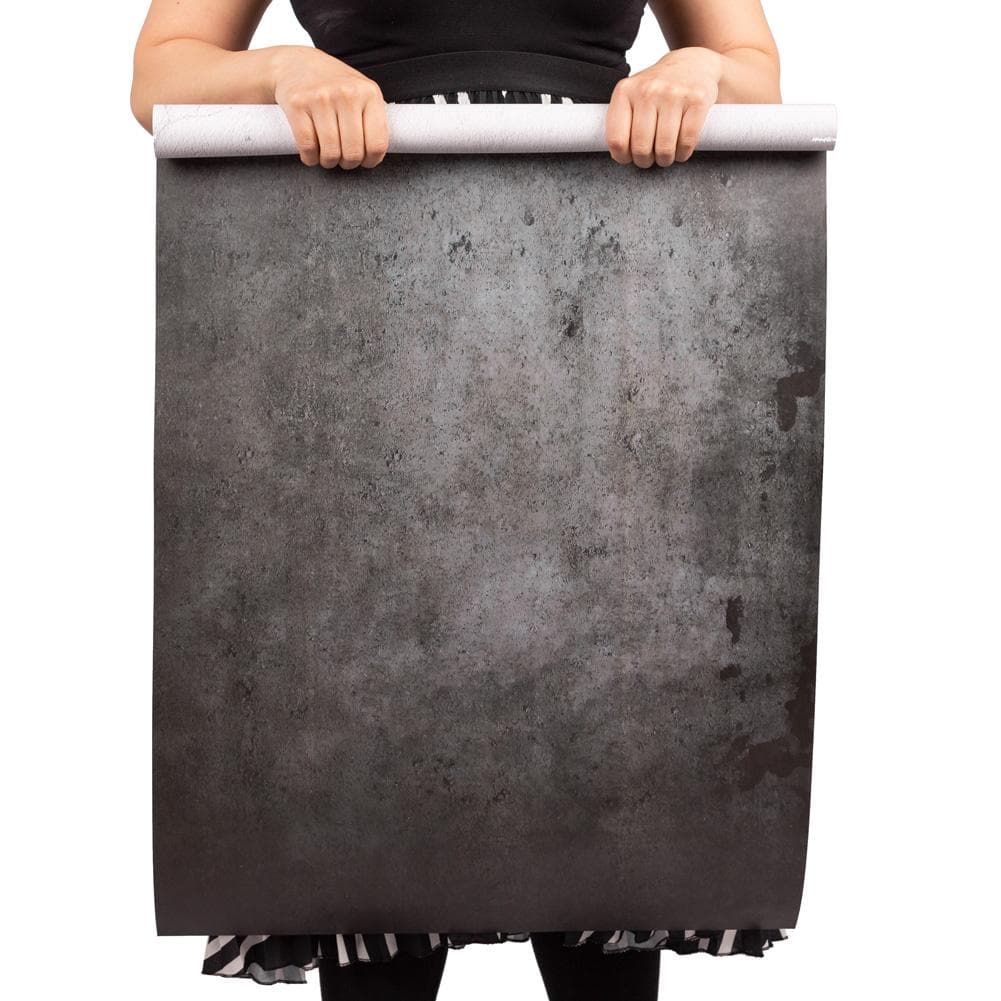 Flat Lay Instagram Backdrop - 'Darlinghurst' Dark Concrete (56cm x 87cm)