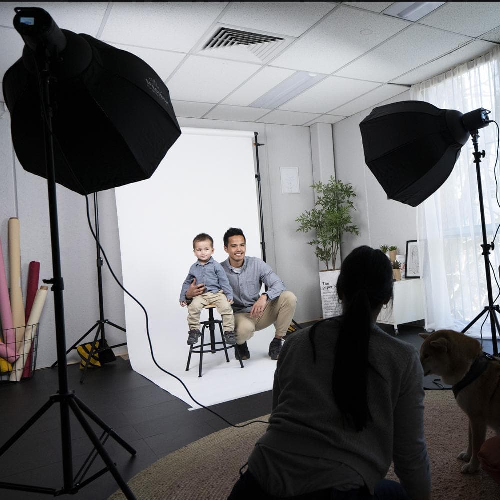 'Essentials' Collection Half Length Photography Studio Paper Backdrop Set