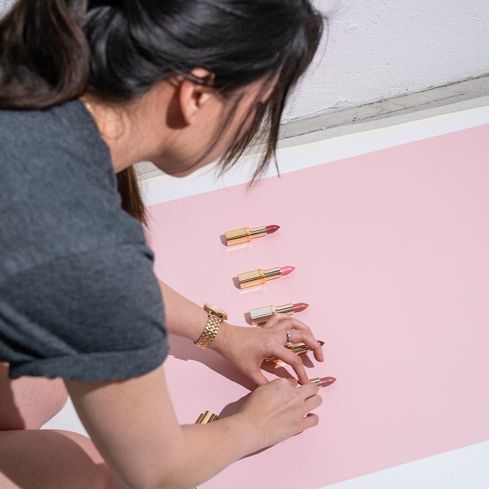 Flat Lay Instagram Backdrop - Duo 'Blushing Rouge' (56cm x 87cm)