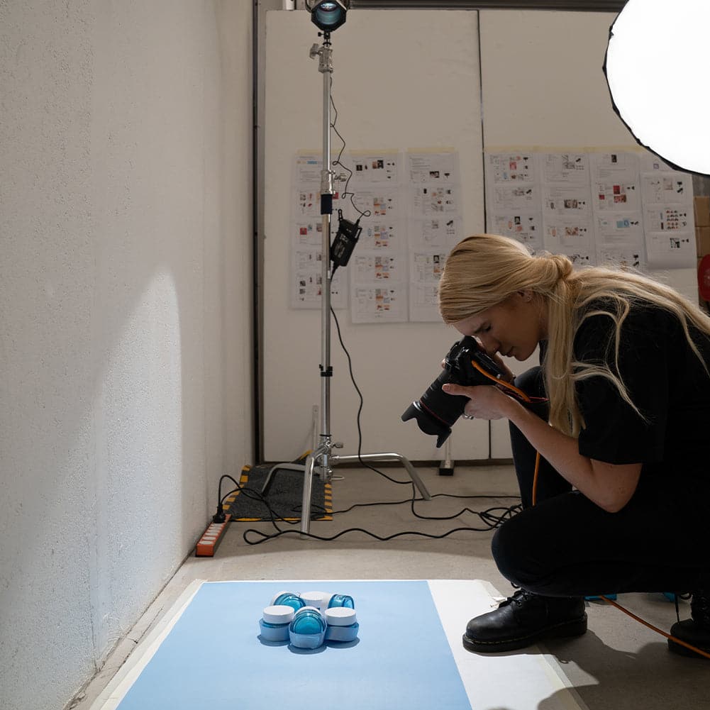 Flat Lay Instagram Backdrop - Duo 'Bahamas Blue' (56cm x 87cm)