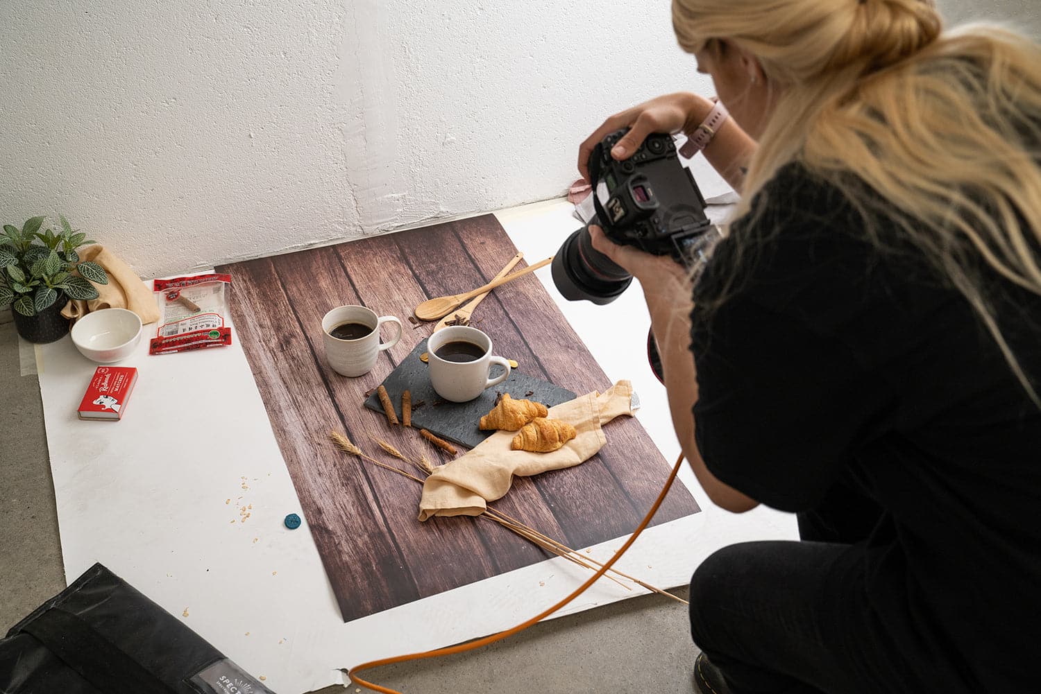 Flat Lay Instagram Backdrop - 'Eveleigh' Brown Wooden (56cm x 87cm)