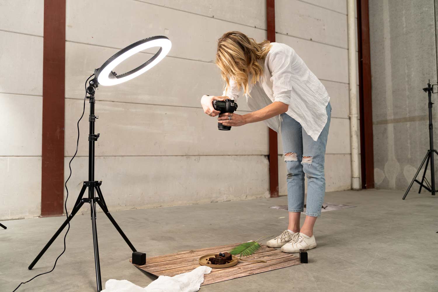 Flat Lay Instagram Backdrop - 'Fitzroy' Vintage Brown Wooden (56cm x 87cm)
