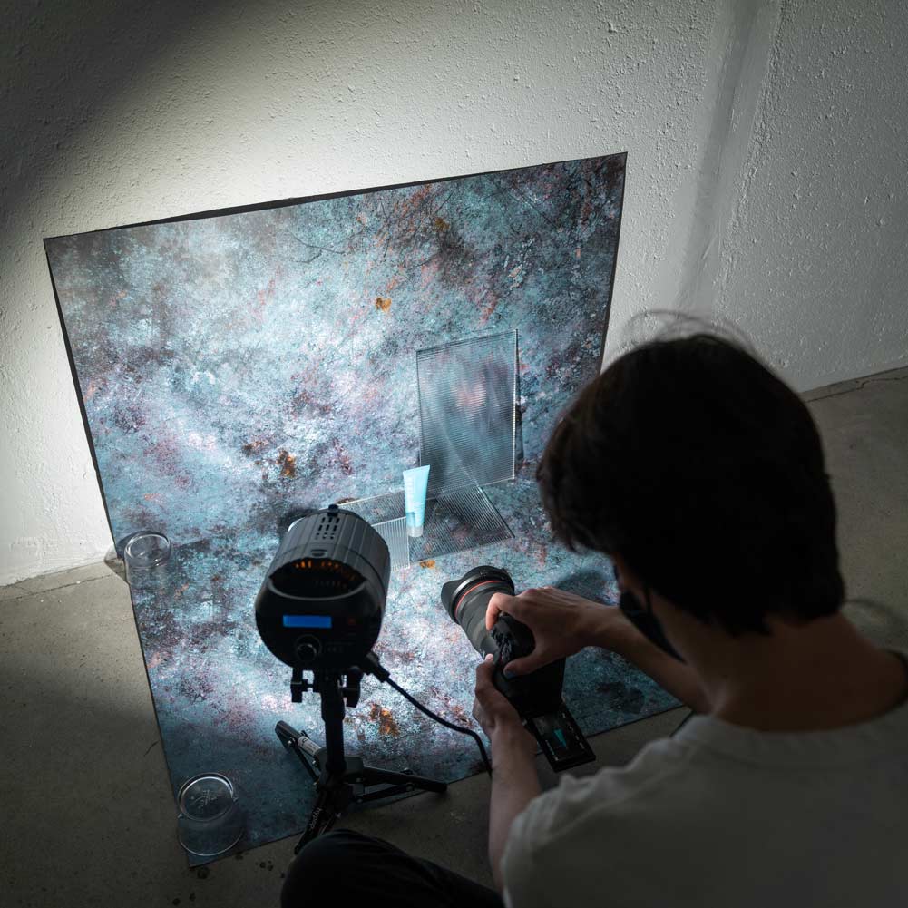 Flat Lay Instagram Backdrop - 'Thornbury' Rusted Blue Steel (56cm x 87cm)