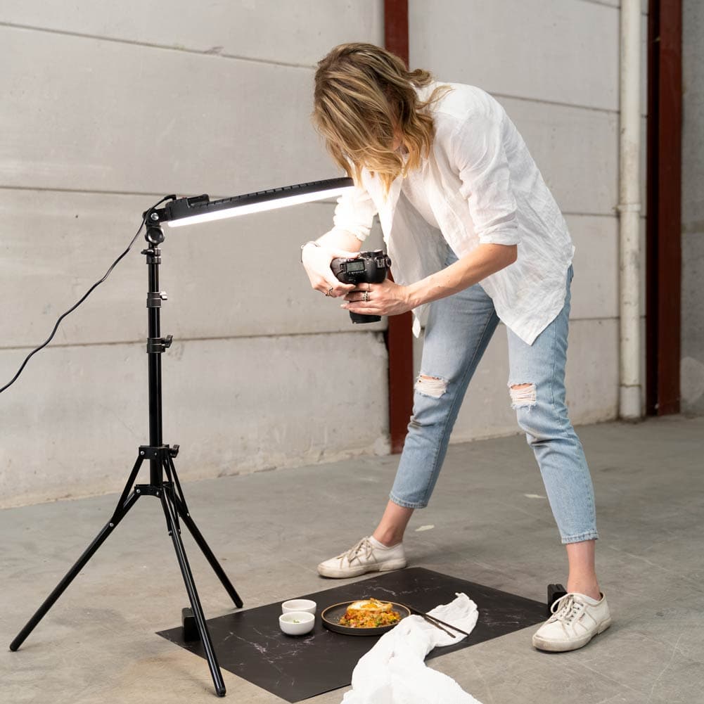 Flat Lay Instagram Backdrop - 'Toorak' Black Marble (56cm x 87cm)