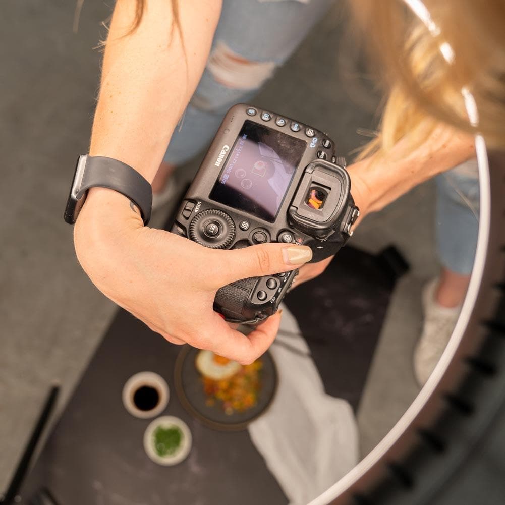 Flat Lay Instagram Backdrop - 'Toorak' Black Marble (56cm x 87cm)