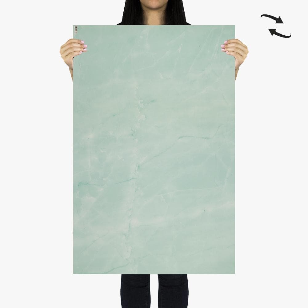 Flat Lay Instagram Backdrop - 'Mollymook' Mint Green Marble (56cm x 87cm)