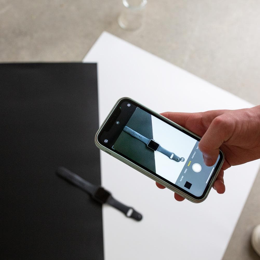 Flat Lay Instagram Backdrop - 'Monochrome' Black and White (56cm x 87cm)