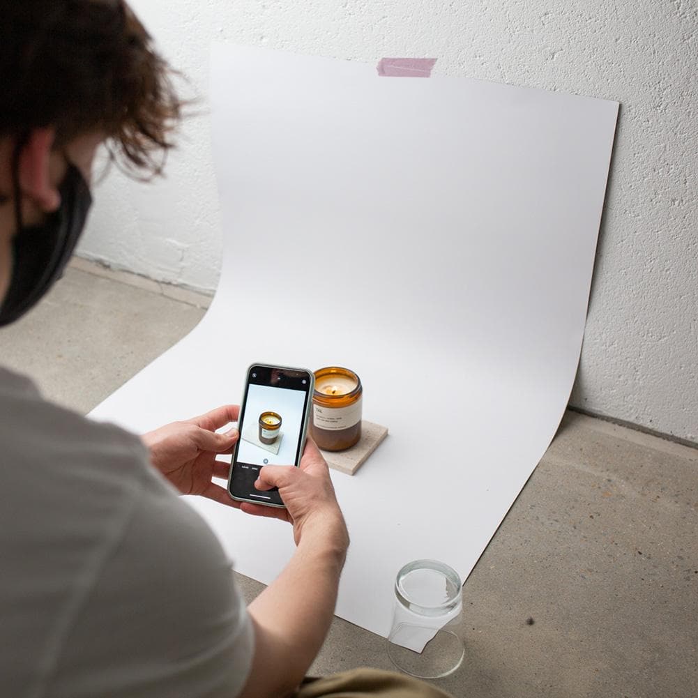 Flat Lay Instagram Backdrop - 'Monochrome' Black and White (56cm x 87cm)
