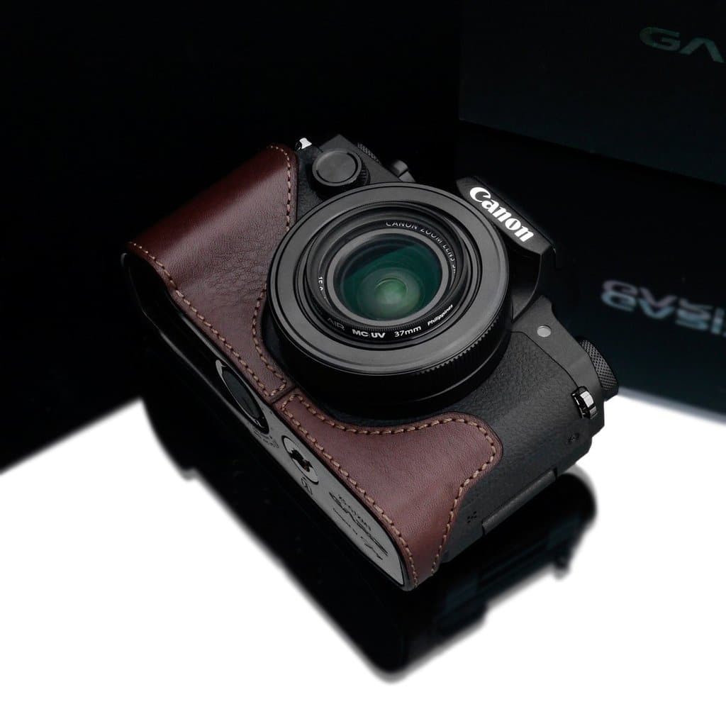 Gariz XS-G1XM3BR Brown Leather Half Case for Canon G1X Mark III
