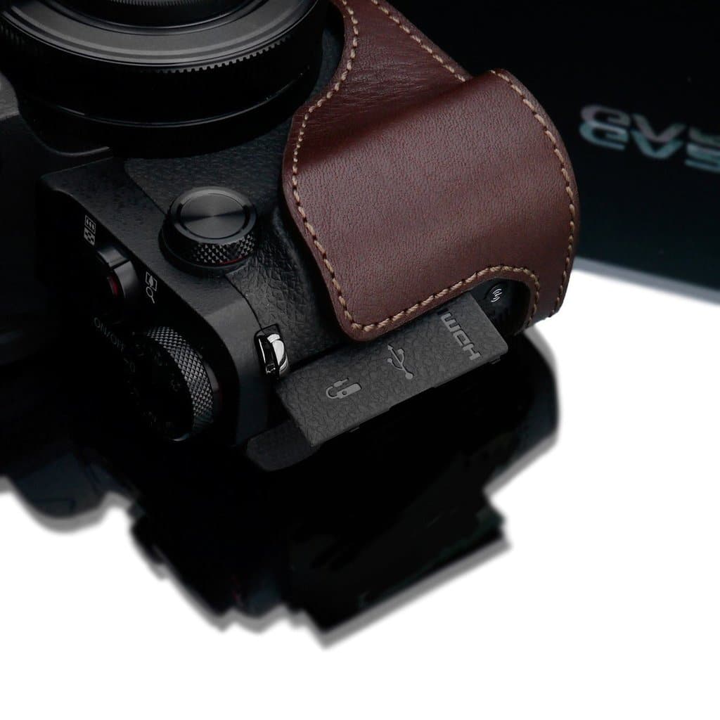 Gariz XS-G1XM3BR Brown Leather Half Case for Canon G1X Mark III