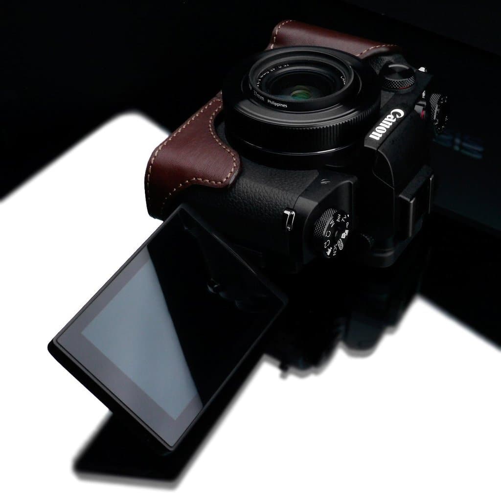 Gariz XS-G1XM3BR Brown Leather Half Case for Canon G1X Mark III