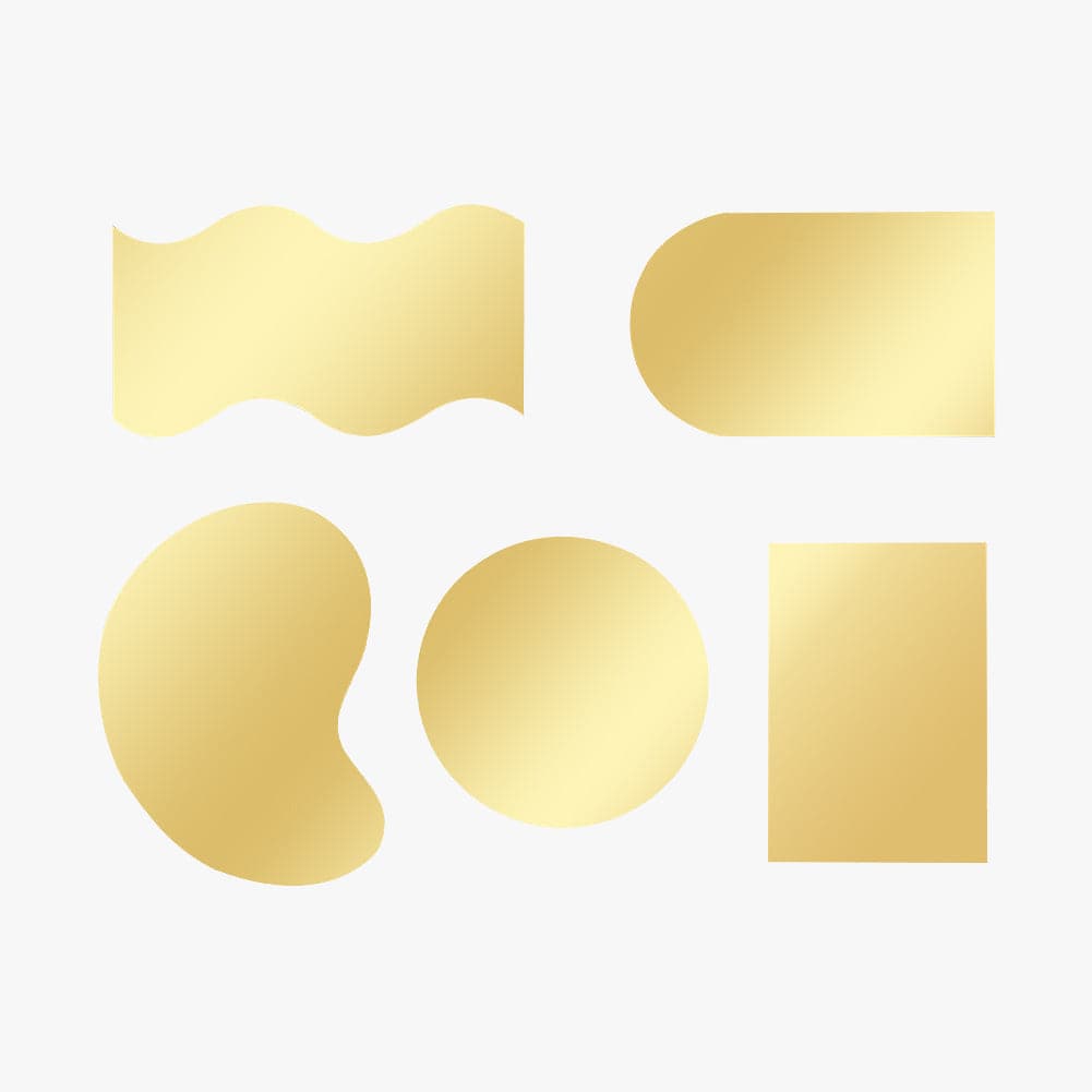 Geometric Acrylic Mirror Styling Props For Photography - Metallic Gold 5 Pack