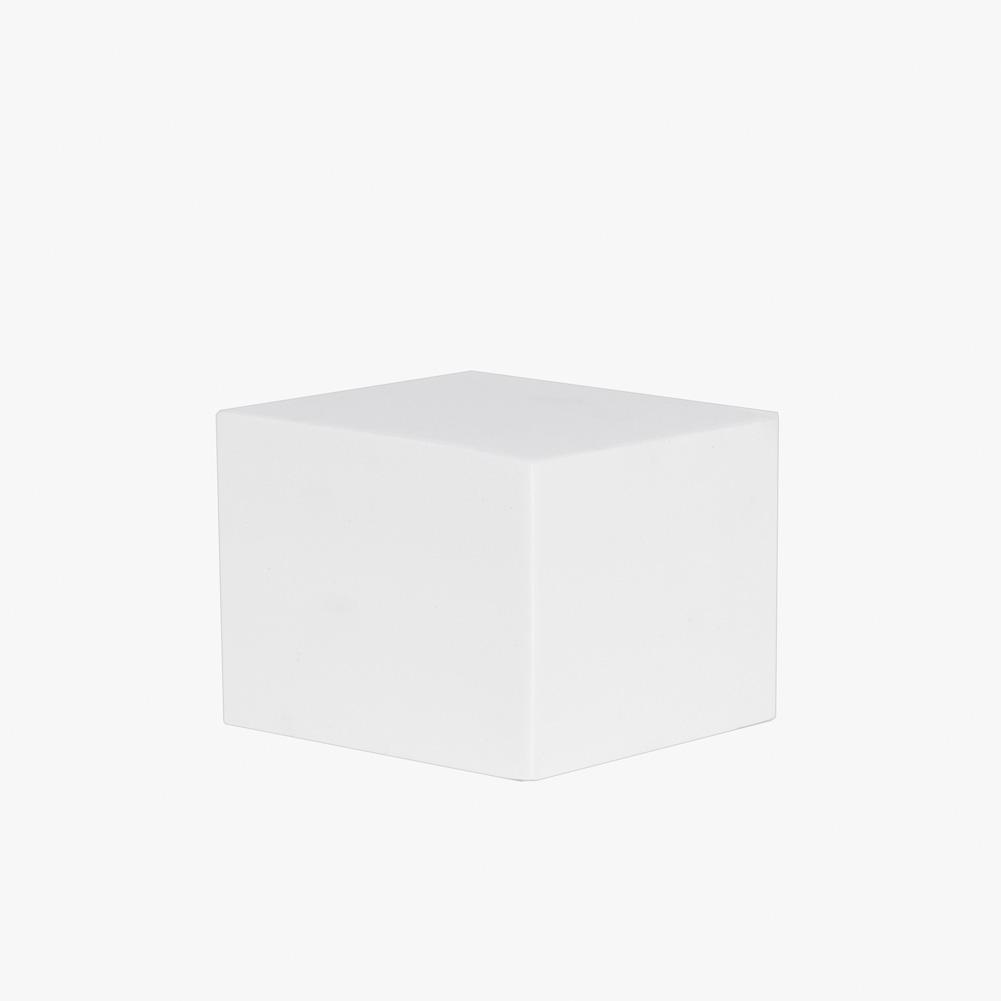 Geometric Foam Styling Props for Photography - Tall Square 10cm (Polar White)