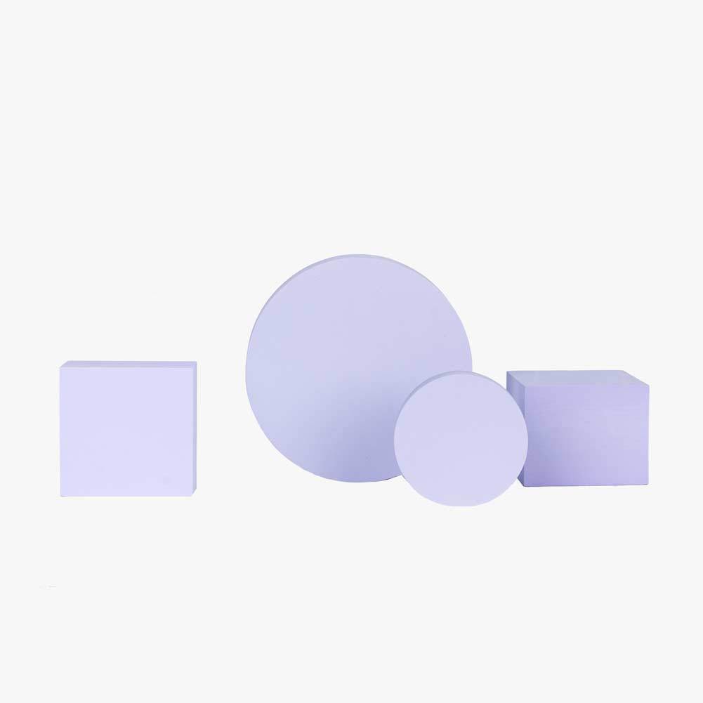 Geometric Foam Styling Props For Photography - Periwinkle Purple 4 Pack