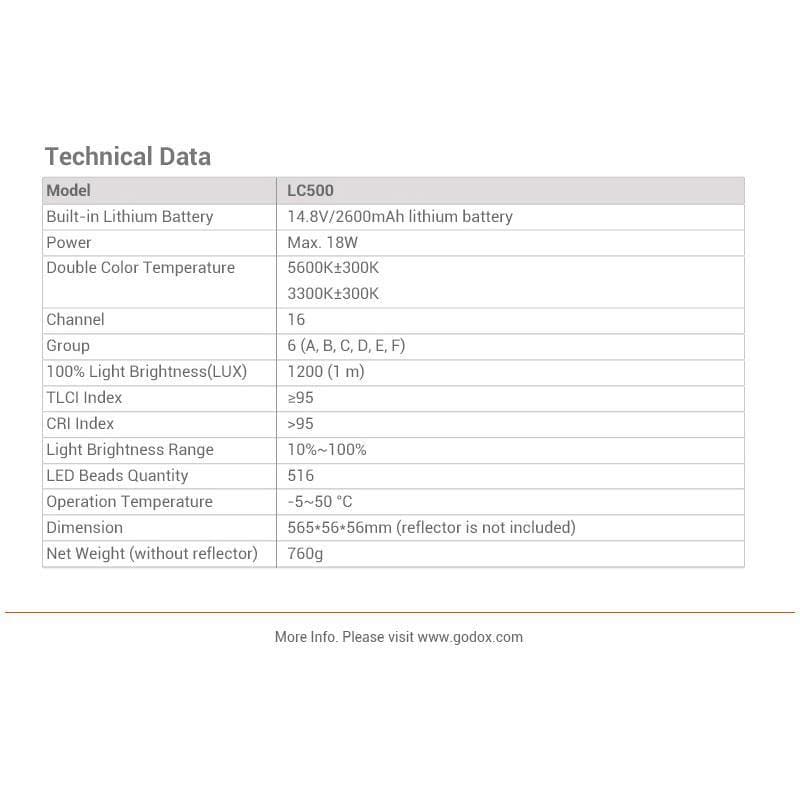 Godox LC500 LED Continuous Light Stick