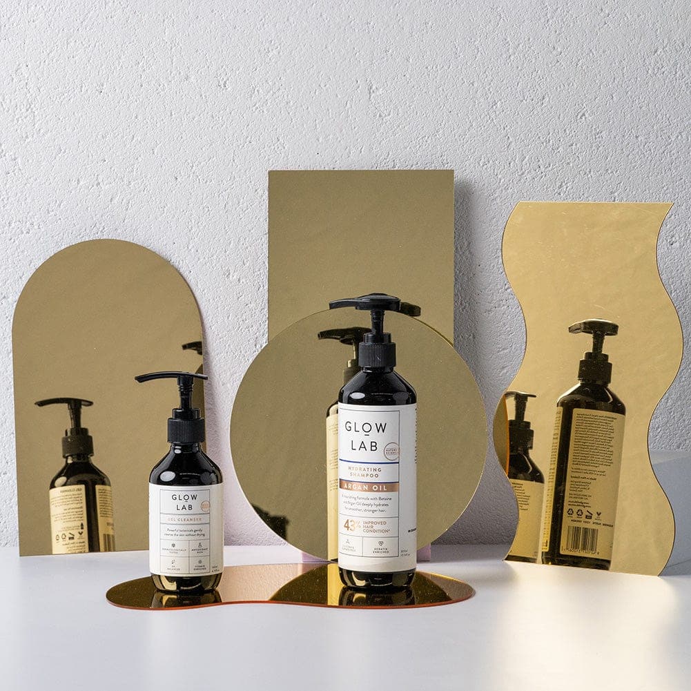 Geometric Acrylic Mirror Styling Props For Photography - Metallic Gold 5 Pack (DEMO STOCK)