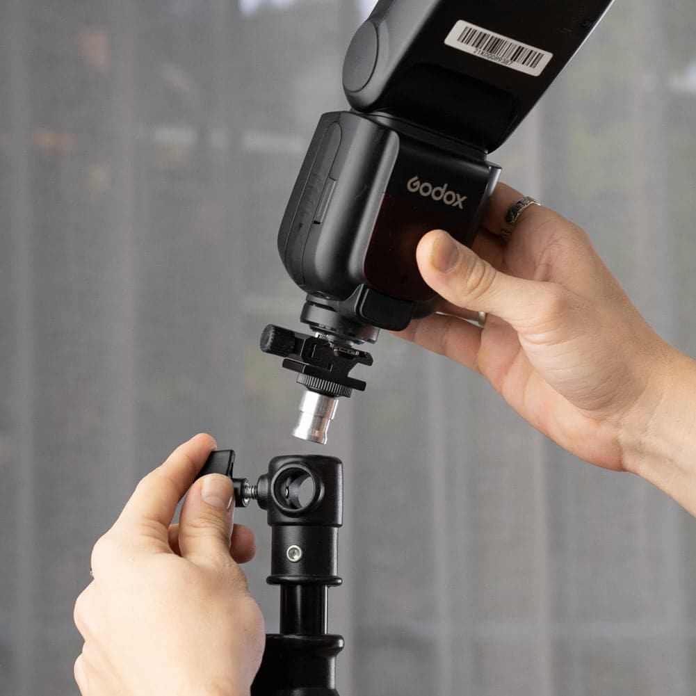 Flash Cold Shoe with 5/8" Spigot Adapter