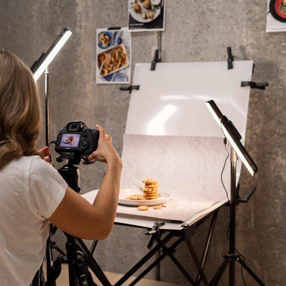 Pro 'Foodie' 60cm Studio Food Photography Table & Led Lighting Kit