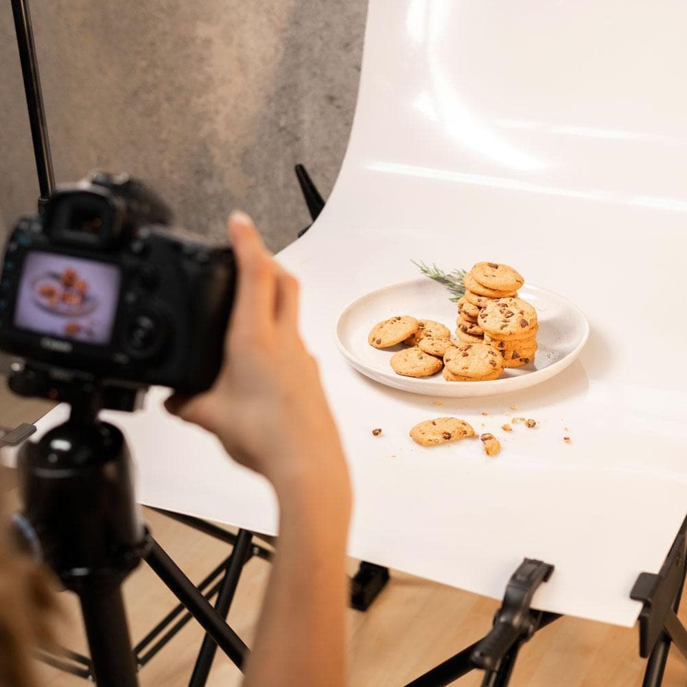Pro 'Foodie' 60cm Studio Food Photography Table & Led Lighting Kit