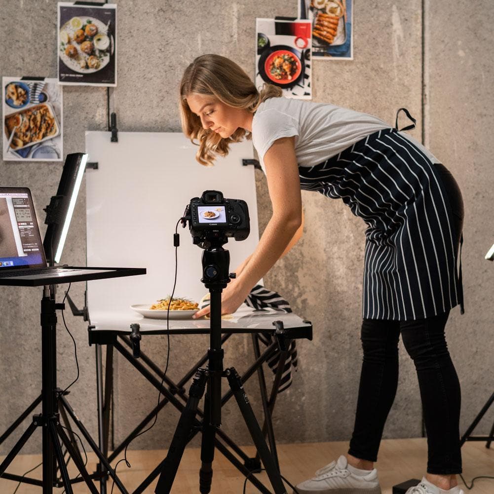 Pro 'Foodie' 60cm Studio Food Photography Table & Led Lighting Kit