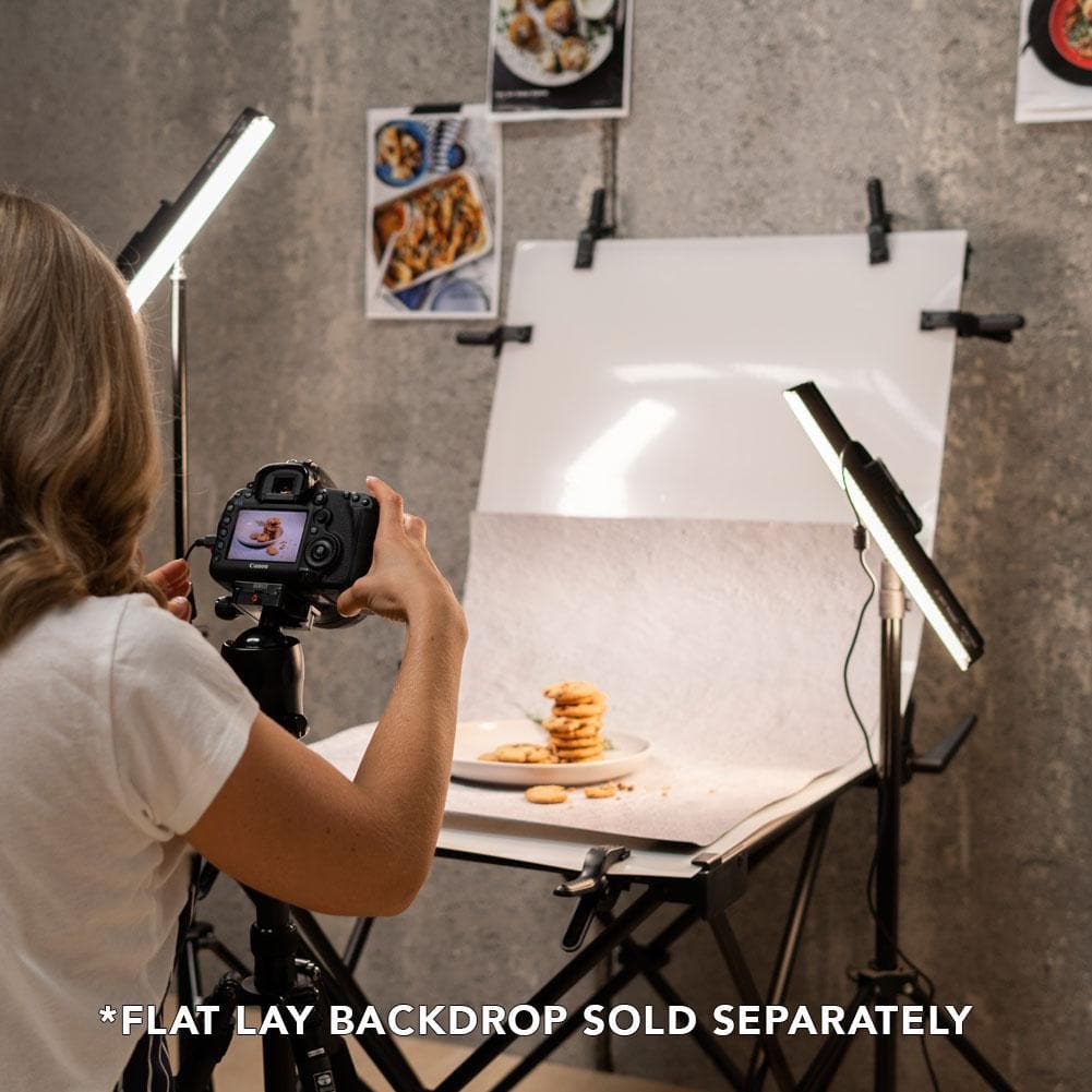 Pro 'Foodie' 60cm Studio Food Photography Table & Led Lighting Kit