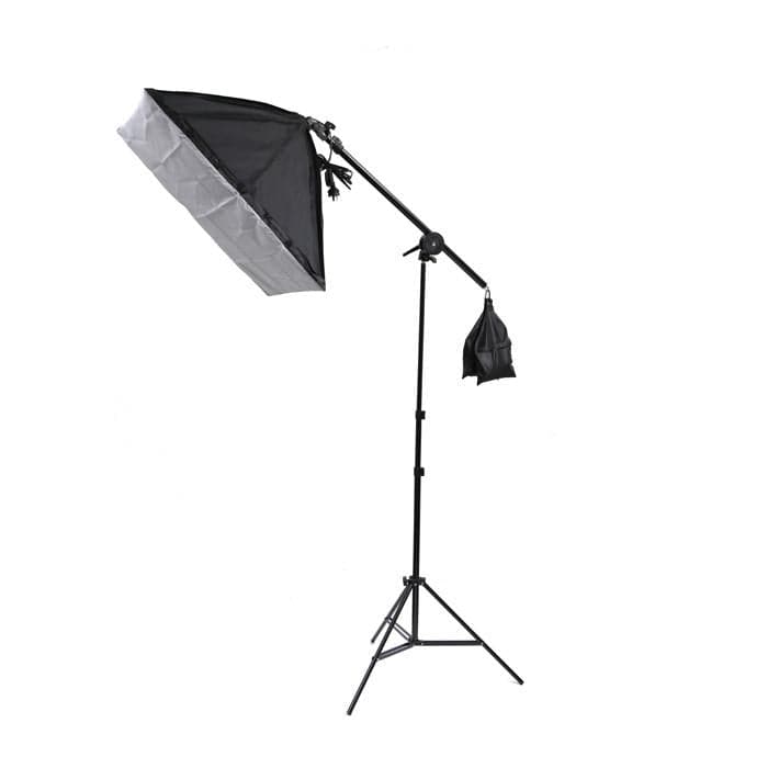 Triple "Illuminate Mate" Rectangle Softbox and Boom Arm Lighting Kit (DEMO STOCK)