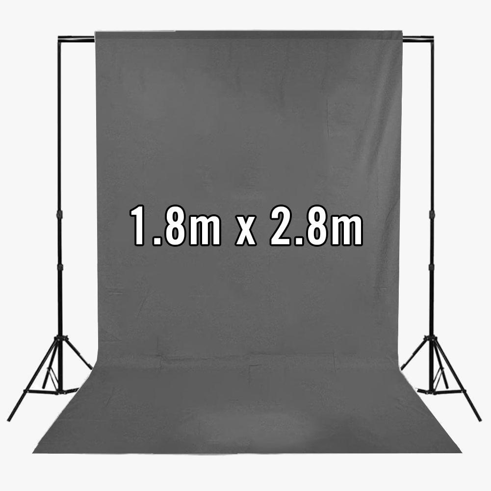 Solid Grey 1.8 x 2.8M Cotton Muslin Background