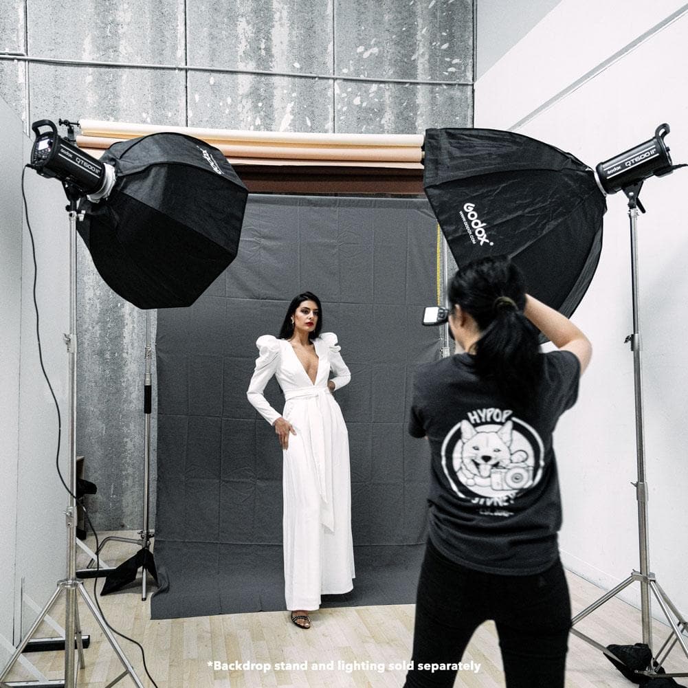 Solid Grey 1.8 x 2.8M Cotton Muslin Background