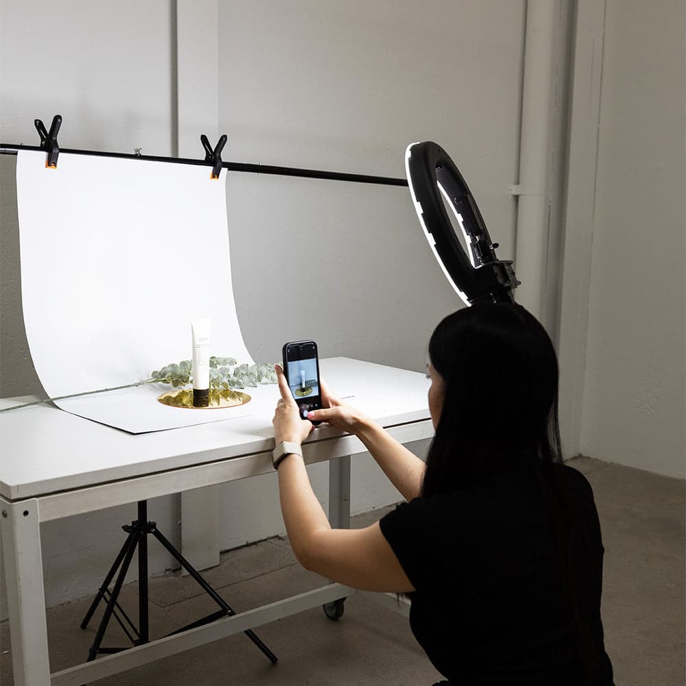 T Backdrop Stand (2M x 2M) with Pegs for Flat Lay and Small Backdrops - 3kg Load