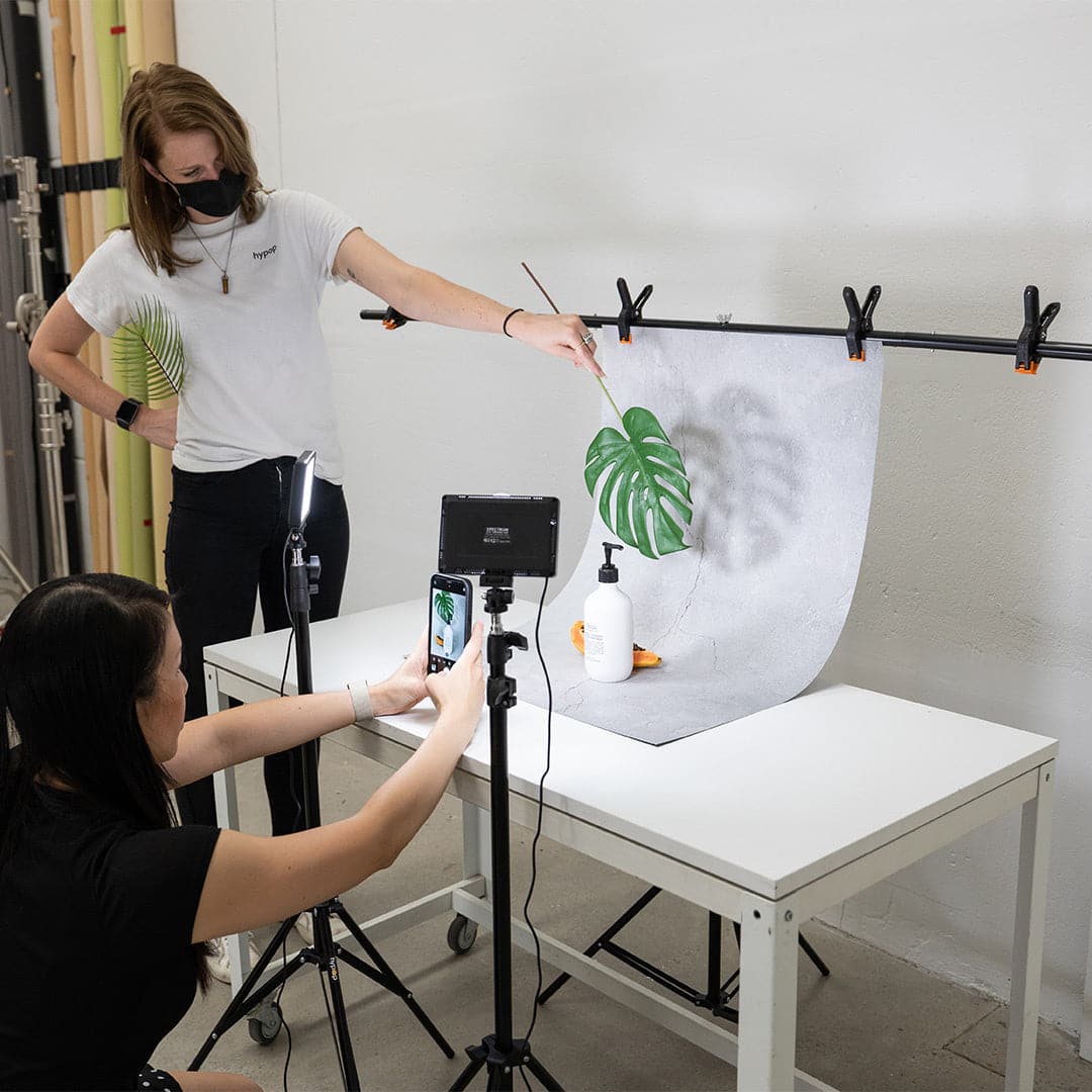 T Backdrop Stand (2M x 2M) with Pegs for Flat Lay and Small Backdrops - 3kg Load