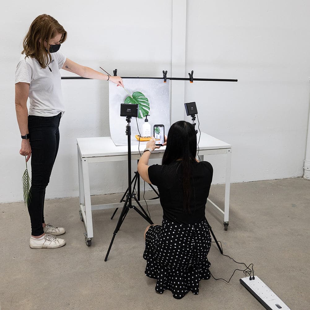 T Backdrop Stand (2M x 2M) with Pegs for Flat Lay and Small Backdrops - 3kg Load