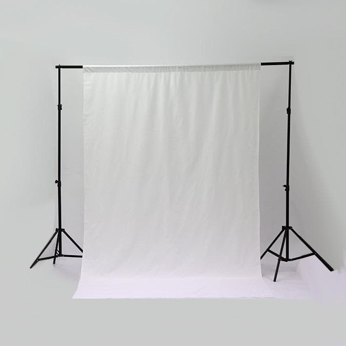 Backdrop Stand and Triple Colour Muslin Cotton Backdrop Kit