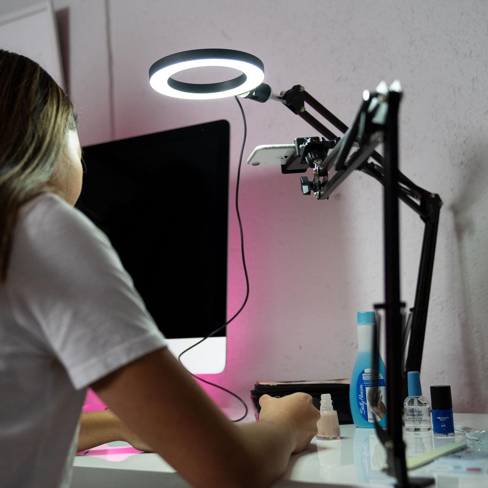 LED 6" Ring Light with Smartphone Holder Tabletop Lighting Kit - 'Inner Artist Plus II' (DEMO STOCK)