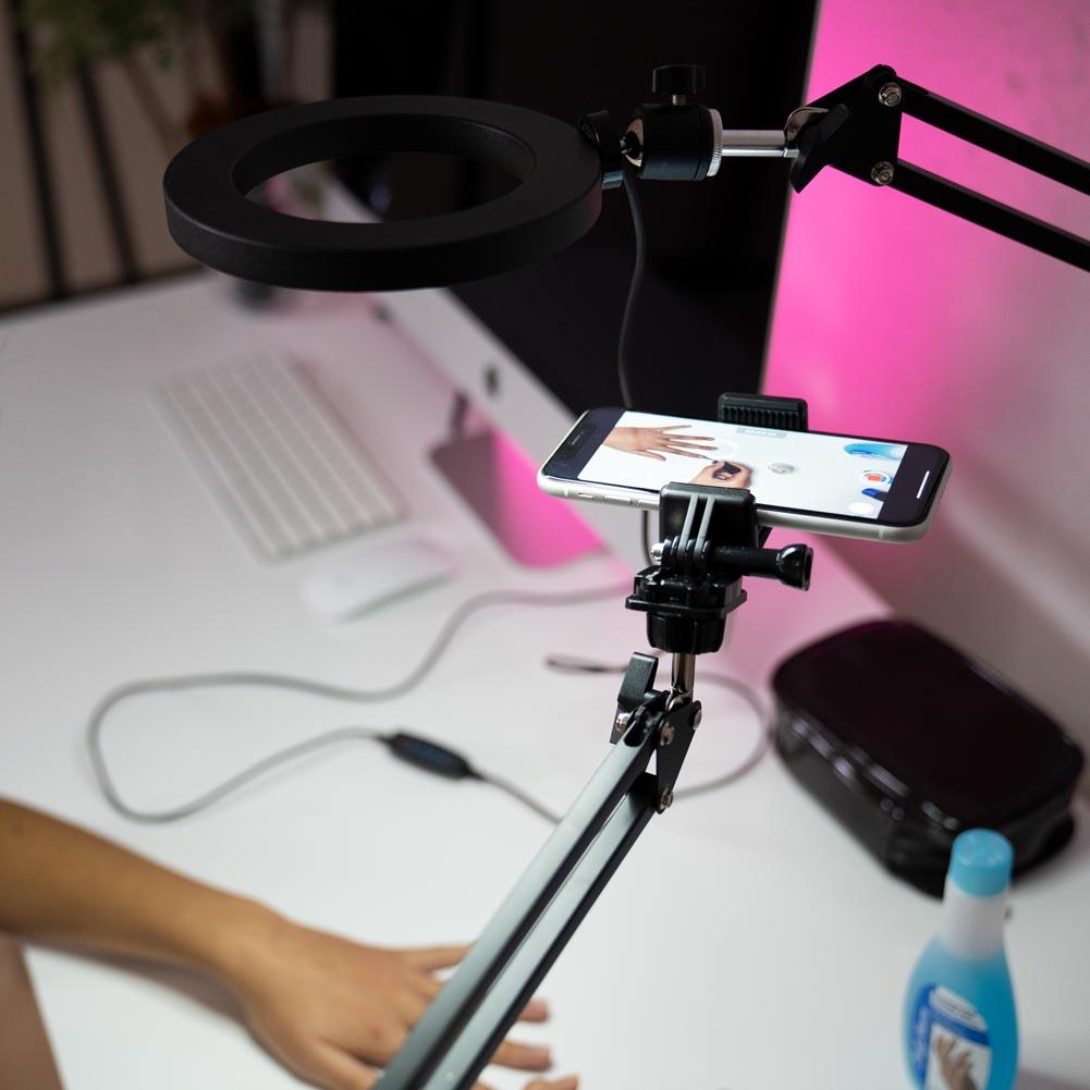 6" Ring Light with Smartphone Holder Tabletop Lighting Kit - 'Inner Artist Plus II'