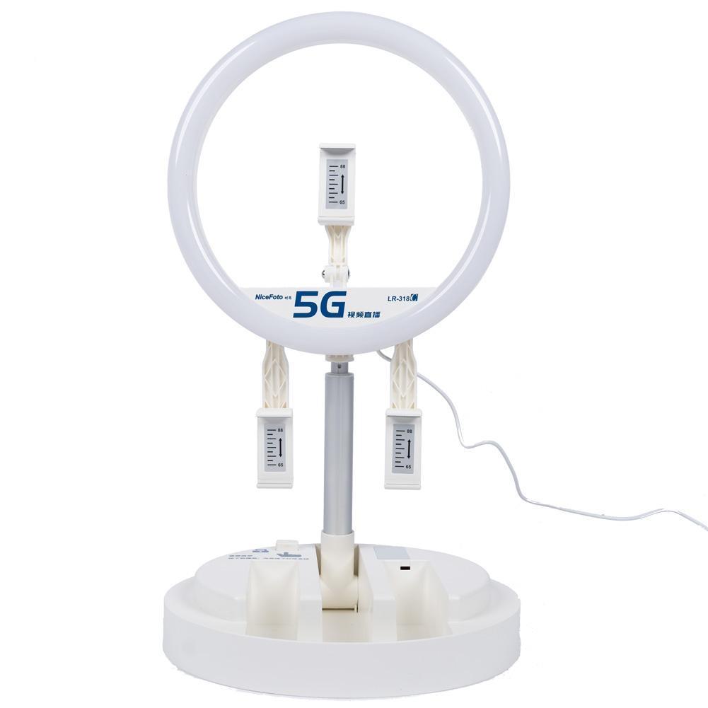 NiceFoto Foldable LED 12" Ring Light (3200K/5600K/6500K) (DEMO STOCK)