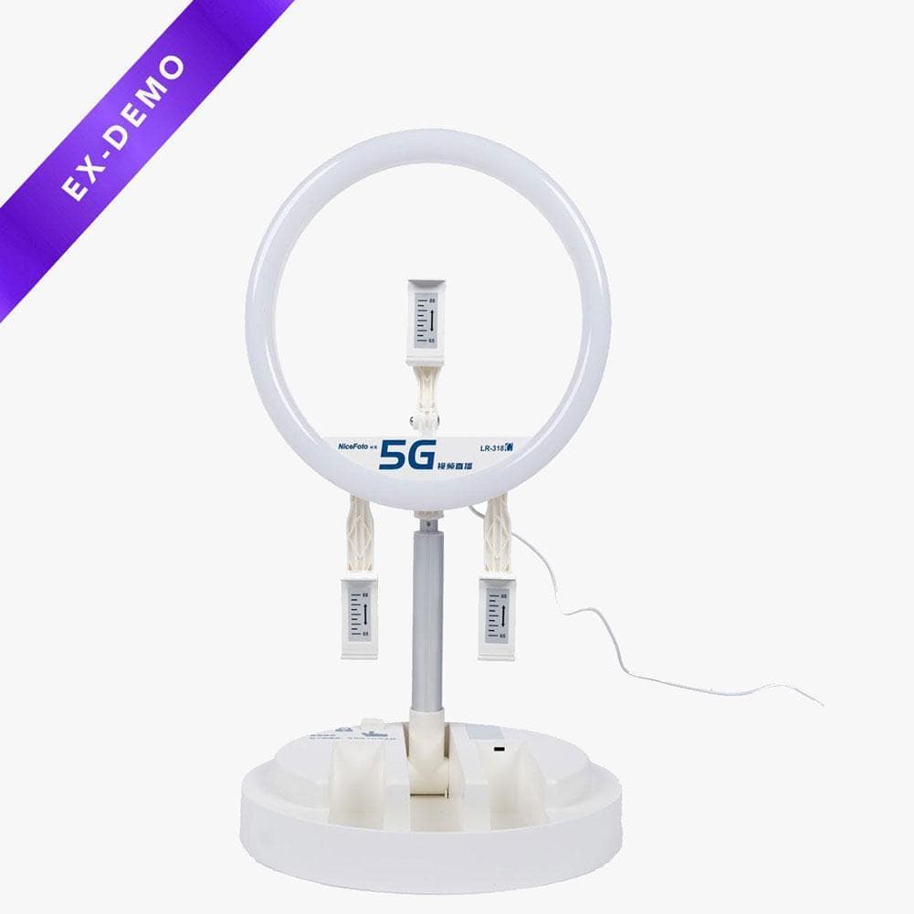 NiceFoto Foldable LED 12" Ring Light (3200K/5600K/6500K) (DEMO STOCK)