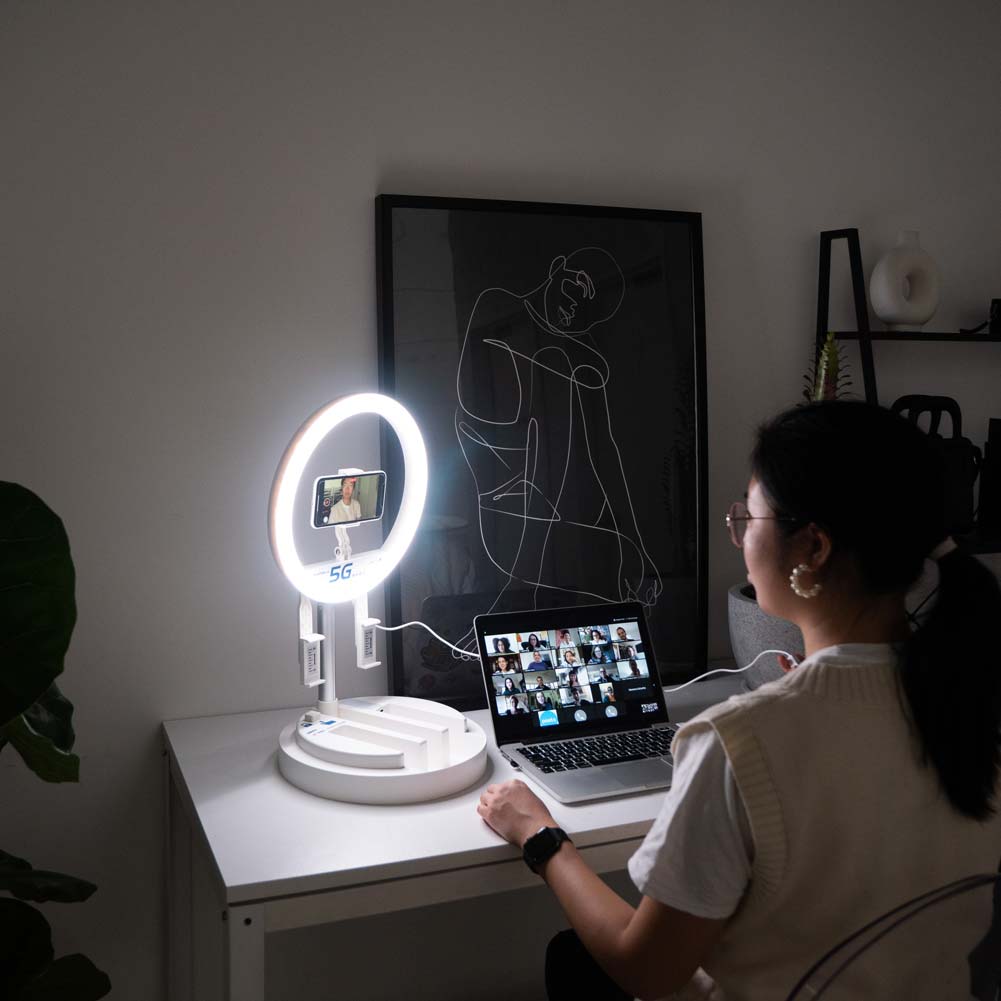 NiceFoto Foldable LED 12" Ring Light (3200K/5600K/6500K) (DEMO STOCK)