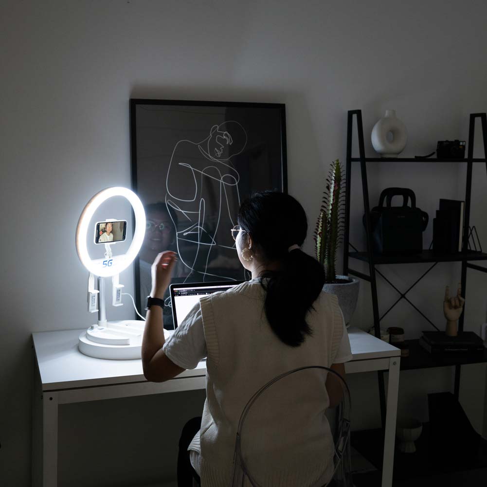 NiceFoto Foldable LED 12" Ring Light (3200K/5600K/6500K) (DEMO STOCK)