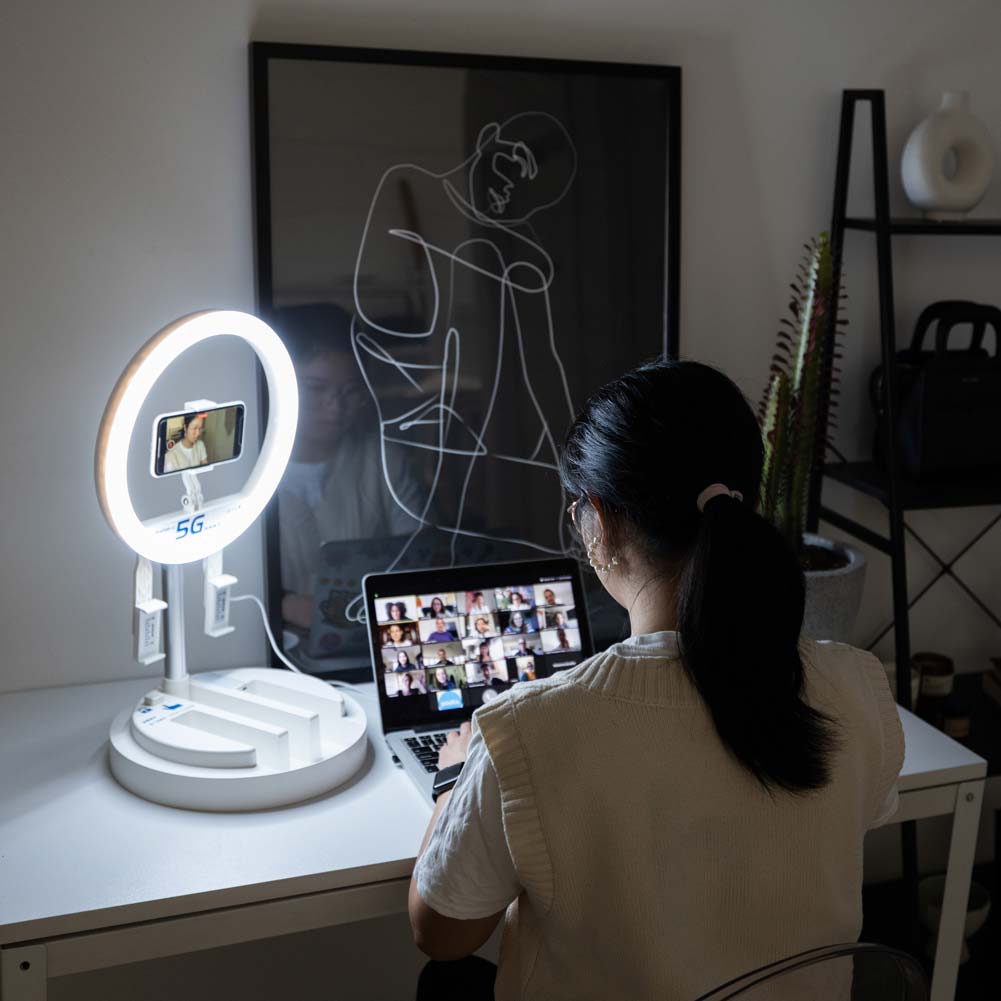 NiceFoto Foldable LED 12" Ring Light (3200K/5600K/6500K) (DEMO STOCK)